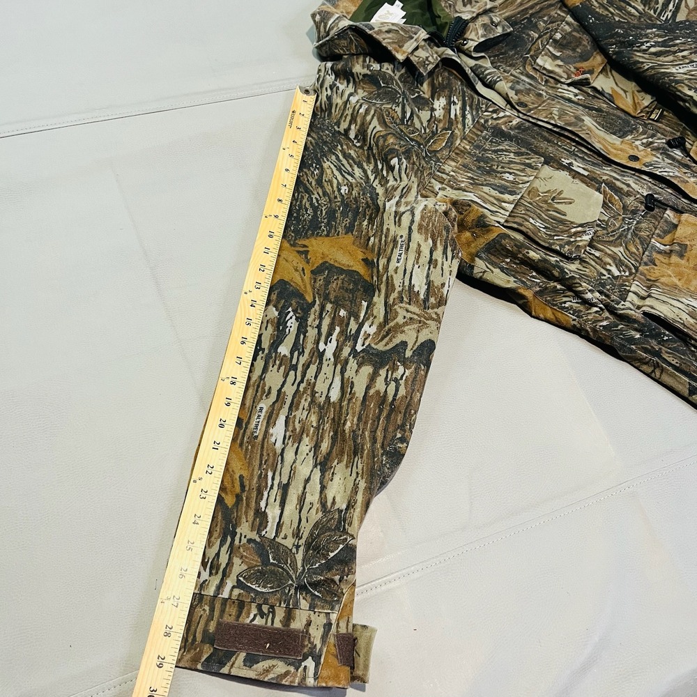 VTG 10X Gore Tex Rainwear Camo Hunt Real Tree Bark‎ Woodland Jacket XL-Tall USA- - Picture 12 of 12